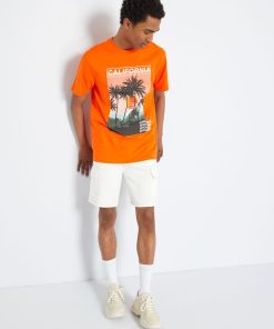 Tee-shirt imprimé 'California' - Orange
