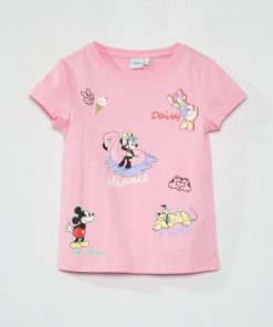 T-shirt de 'DS' manches courtes - Rose