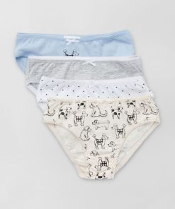 Culottes en jersey avec nœud fantaisie - Lot de 4 - Beige