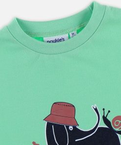 T-shirt en coton éléphant, - Blanc
