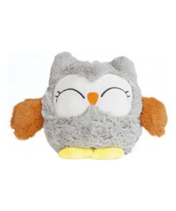 Peluche Bouillotte Chouette Grise - Made in France - Gris