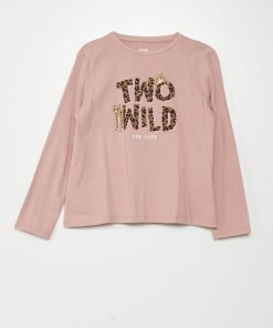 Tee-shirt en jersey à manches longues - Rose