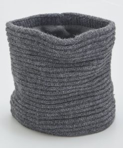 Snood en maille côtelée - Gris