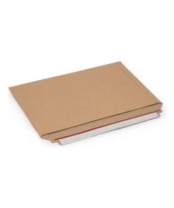 5 pochettes cartonnées fermeture adhésive - 33,4 x 23,4 cm - Marron