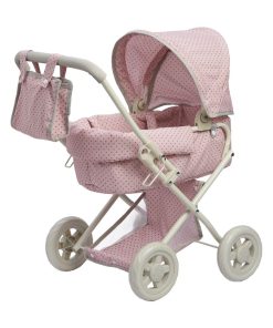 Poussette avec landau nacelle pour poupon baigneur ou poupée jouet Olivias Little World OL-00003 - N/A