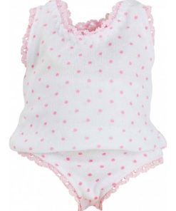 Slip et tee-shirt à pois taille 28 cm - N/A