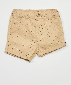 Short en twill taille ajustable - Beige