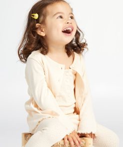 Gilet en maille pointelle - Ecru