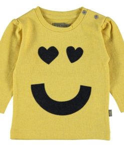 T-Shirt Bébé "Happy" Bio Jaune - Jaune