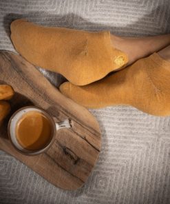Socquettes En Coton Coeur- Sockup- 35-42 - Moutarde