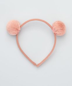 Serre-tête pompom - Rose