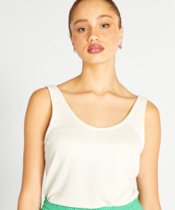 Débardeur col V - Beige