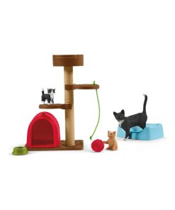Figurines chats : Aire de jeu pour chats adorables - N/A