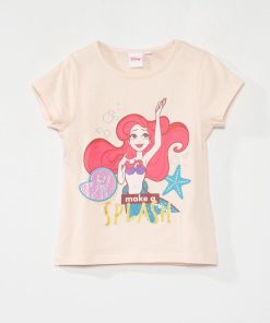 T-shirt 'La petite sirène' 'DS' - rose