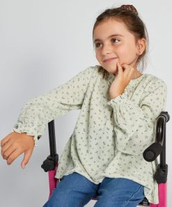 Blouse avec imprimé - Facile à enfiler - Vert