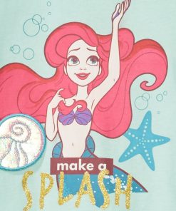 T-shirt 'La petite sirène' 'DS' - Turquoise