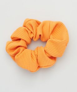 Chouchou en maille côtelée - Orange