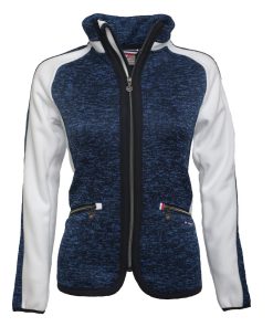 Blouson polaire femme ASPHERE - Noir Bleu marine Blanc