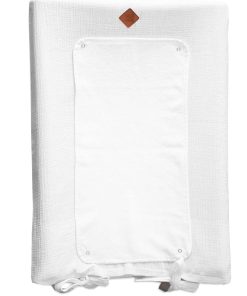 Housse de matelas à langer en gaze de coton, Jeanne - Blanc