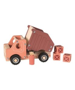 Grand camion en bois avec 3 containeurs - N/A
