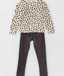 Ensemble pyjama polaire - 2 pièces - Beige