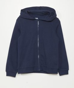 Sweat à capuche en molleton - Facile à enfiler - Noir iris