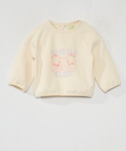 Sweat en jersey 'Tic et Tac' - Beige