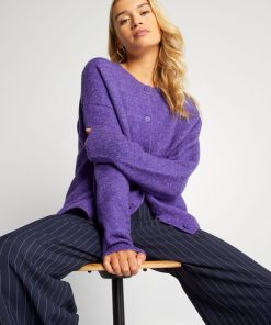 Gilet en maille colorée - Violet