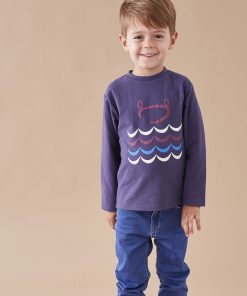 T-shirt Nouky en coton BIO, - Bleu