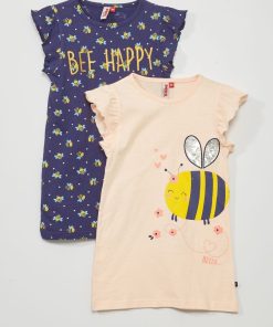 Chemise de nuit - bleu/rose