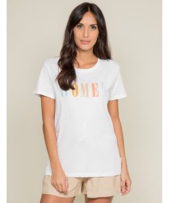 T-shirt col rond message FRECHOU - Blanc