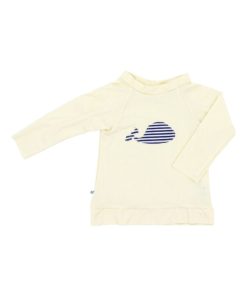 Tee-shirt anti-UV Moussaillon baleine (24 mois) - Ecru