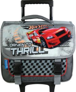 BAGTROTTER Cartable à roulettes 38 cm Hot Wheels voitures Gris - Gris