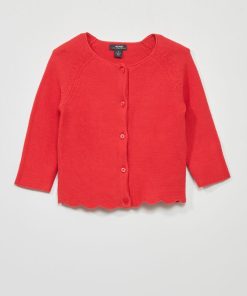 Gilet en maille fine - Rouge