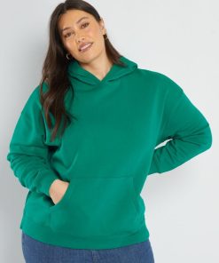Sweat à capuche avec poche kangourou - Vert