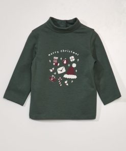 Sous pull en jersey à col montant - Vert