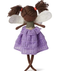 Poupée souple fée Féline avec robe parme (35 cm) - N/A