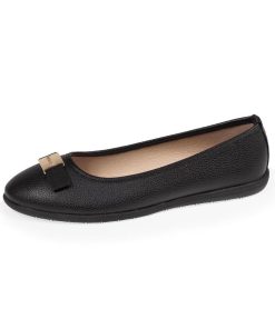 Isotoner Ballerines Femme Nœud Plat Noir - Noir