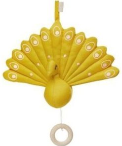 doudou CamCam Paon Jaune Moutarde Peacock Musical - Jaune