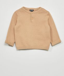 Pull en maille tricot - Beige