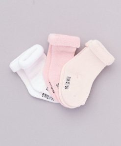 Lot 3 paires de chaussettes - rose