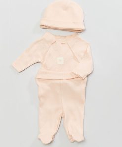 Body + pantalon + bonnet - 3 pièces - Rose clair
