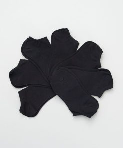 Lot de 7 paires de chaussettes invisibles - noir
