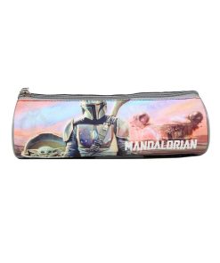 BAGTROTTER Trousse scolaire ronde Star Wars / The Mandalorian Multicolore - Gris Noir