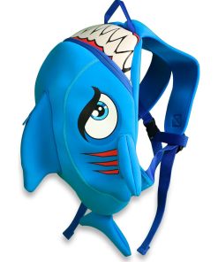 Sac à dos pour enfants | Requin bleu | Crazy Safety | Testé et certifié - Bleu