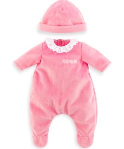 Pyjama rose et bonnet pour poupon 30 cm - N/A