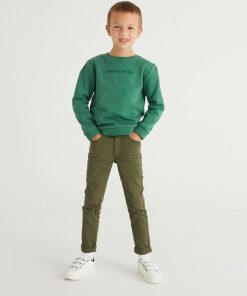 Jean skinny à 5 poches - vert foncé