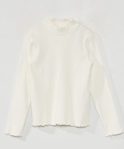 Sous-pull en maille côtelée - blanc