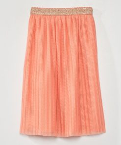 Jupe midi en tulle - Terracotta
