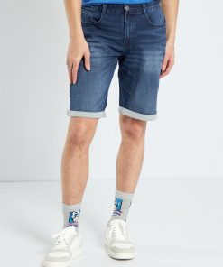 Bermuda en jean à taille standard - Brut
